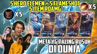 Meta HERO 5 ELEMEN + 5 FLAMESHOT + 5 ITEM WROAMING, Meta Paling RUSUH di DUNIA!!