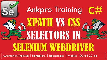 Selenium with C# 12 - Selenium Xpath vs CSS selector | Differences between xpath and css locators