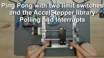 Ping Pong with the AccelStepper library and two limit switches - Polling and interrupts