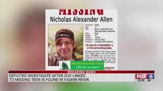 Dive team finds SUV with human remains inside in Yadkin River; related to search for missing teen
