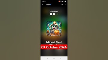 Gemz Daily Combo Today 07 October 2024
