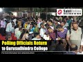 Polling officials return to gurusudhindra college election office after voting concludes in bhatkal