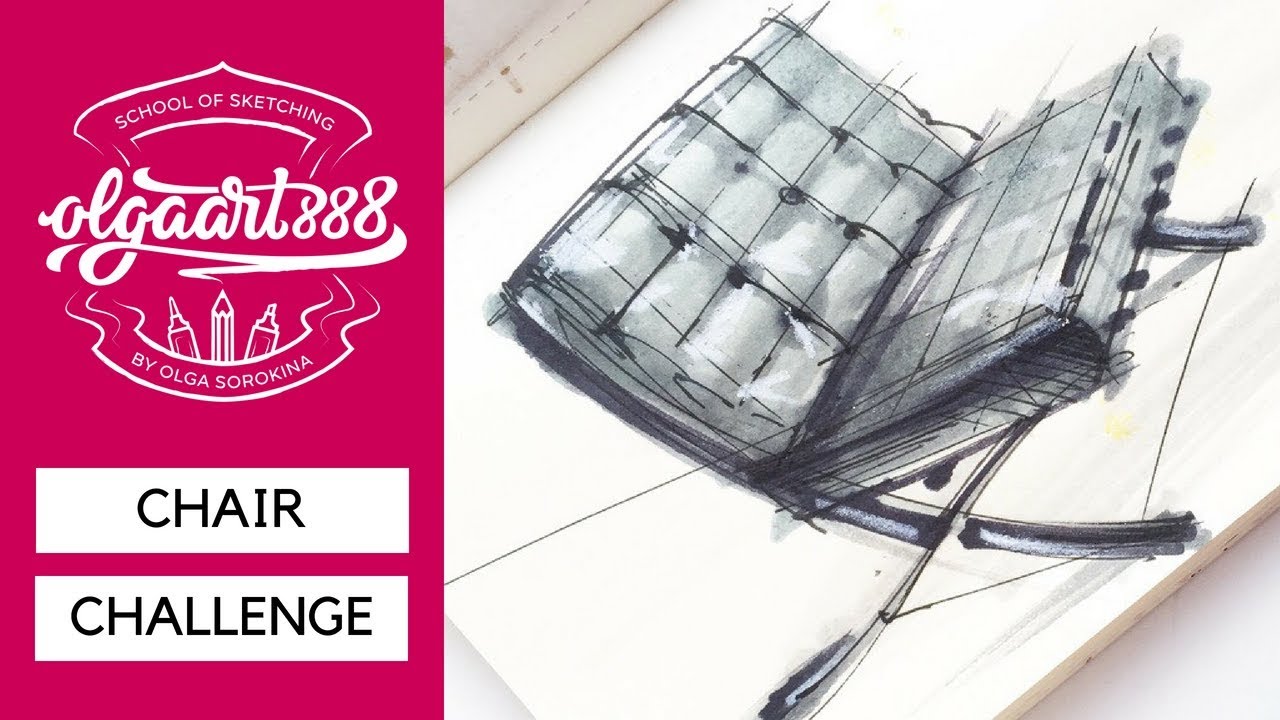 ️CHAIR CHALLENGE how to draw Barcelona chair. Episode 4 YouTube
