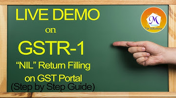 Live Demo on GSTR 1 NIL Return Filling on GST Portal Step by Step Guides ||M-ConnectEase