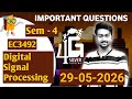 DSP Important Questions | ECE Department | Sem 4 Digital Signal Processing EC3492 Important Question