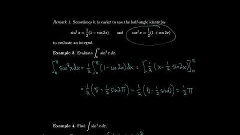Calculus 7.2 Trigonometric Integrals
