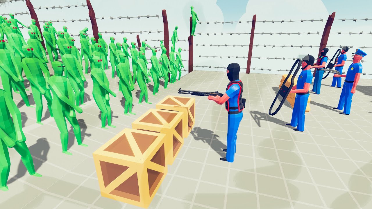 Zombie 100 Units vs Army Soldier - Totally Accurate Battle Simulator TABS