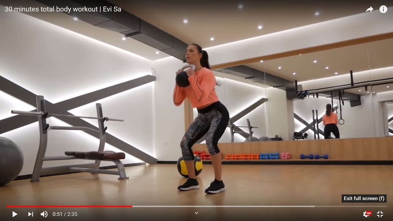 30 minutes kettlebell and functional ball workout Evi Sa ...