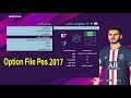 احدث اوبشن فايل بيس بروفيشنال V5.3 || تركيب احدث الانتقالات pes 2017