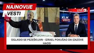 *Oglasio se Pezeškijan - Izrael pokušao da izazove haos!*