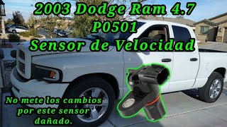 2003 Dodge Ram 4.7  P0501 Cómo cambiar el sensor de velocidad ( How to change the speed sensor )