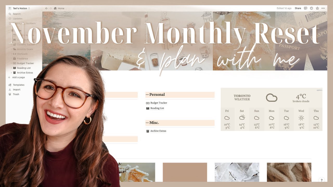 November Monthly Reset & Plan With Me 2022 | Goal Setting, Budgeting, Planning Content for Vlogmas