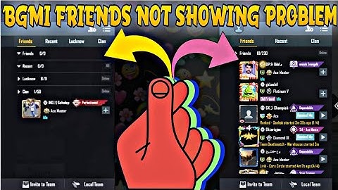 BGMI friends not showing problem fixed 🔥 how to fix friends not showing problem in bgmi