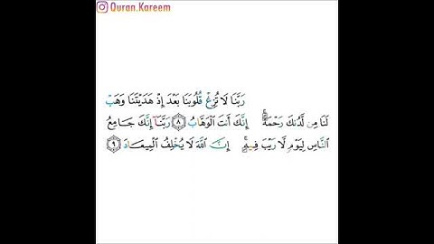 القارئ صلاح بو خاطر - سورة آل عمران - من الآية 8 إلى الآية 9