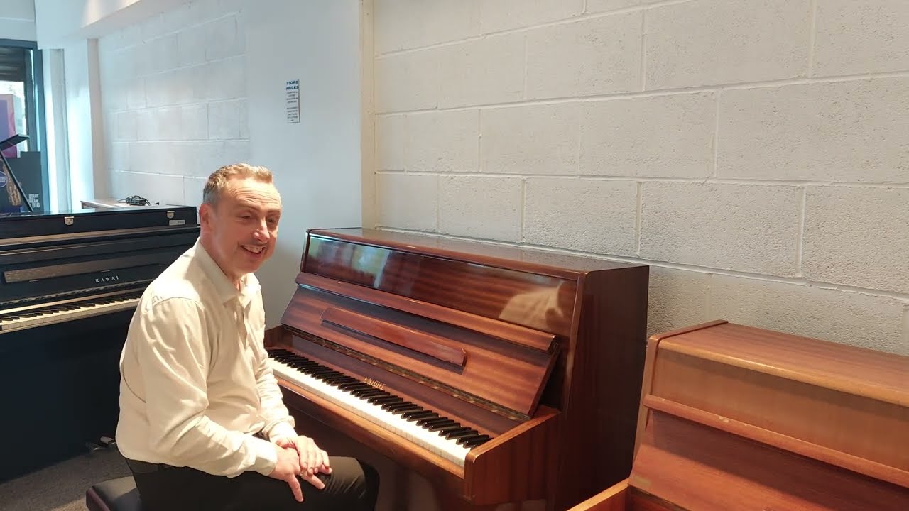 Used Knight 111cm Upright Piano Polished Mahogany | Liverpool Store  Demonstration & Review