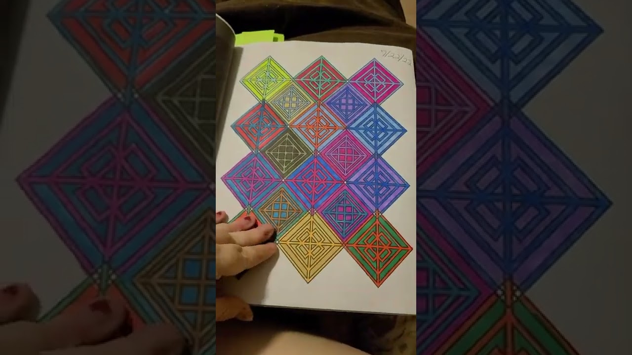 Geometric Art designs adult coloring book vol 1 by Musa Ghani (15th finished book)