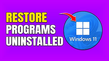 How To Restore Uninstalled Programs & Apps (Windows 10 & 11)