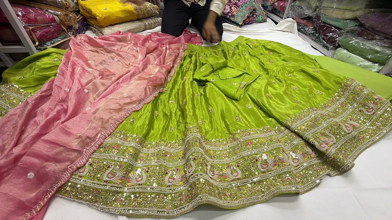 Chickpet Bangalore wholesale designer Lehangas||Single piece courier available  