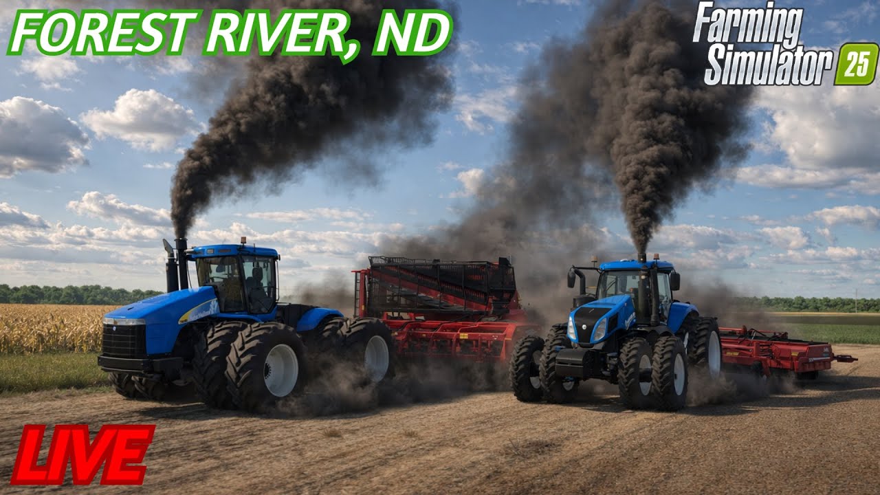 🔴BEET HARVEST BACK ON THE BTO LIVE (WITH FRIENDS!) FS25 FOREST RIVER ND