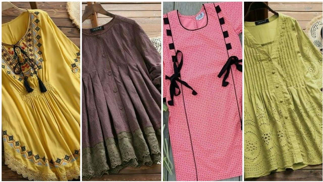 summer lawn short frock,kurti designs ...