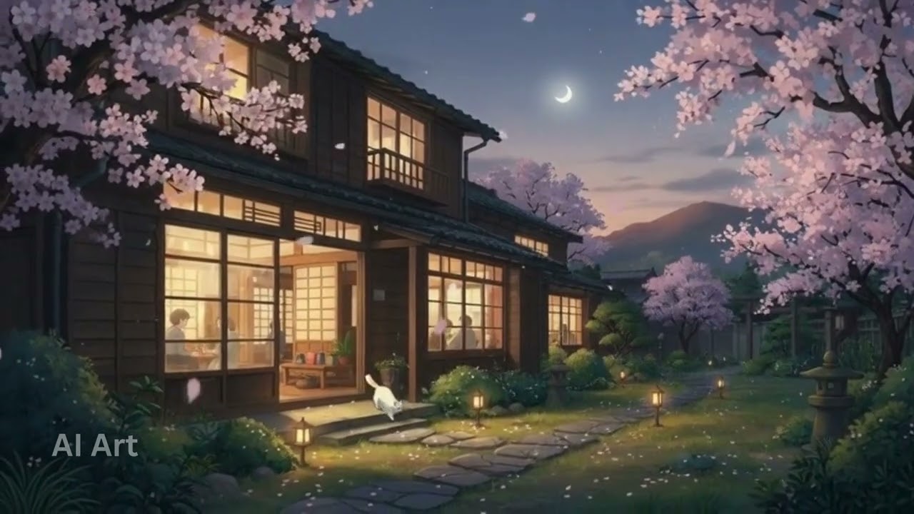 Evening Glow Through the Windows 🌙 | Day 27 | AI Anime Home | Calm Belonging
