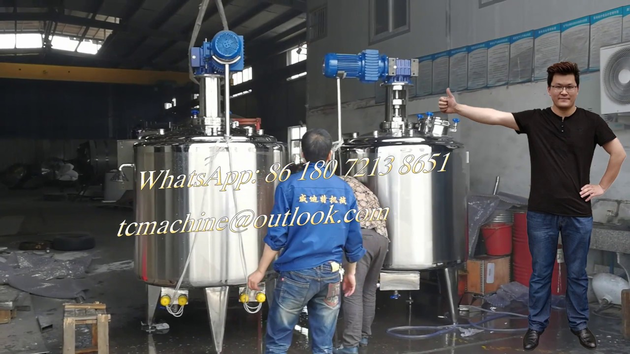 1000 Liter electric heating tank chemical reactor （vacumm mixing tank）