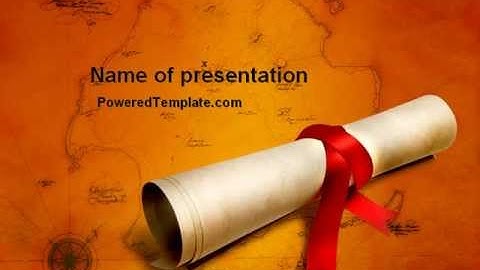 Treasure Map PowerPoint Template by PoweredTemplate.com