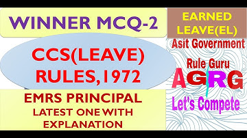 CCS(LEAVE) RULES,1972: WINNER MCQ-2