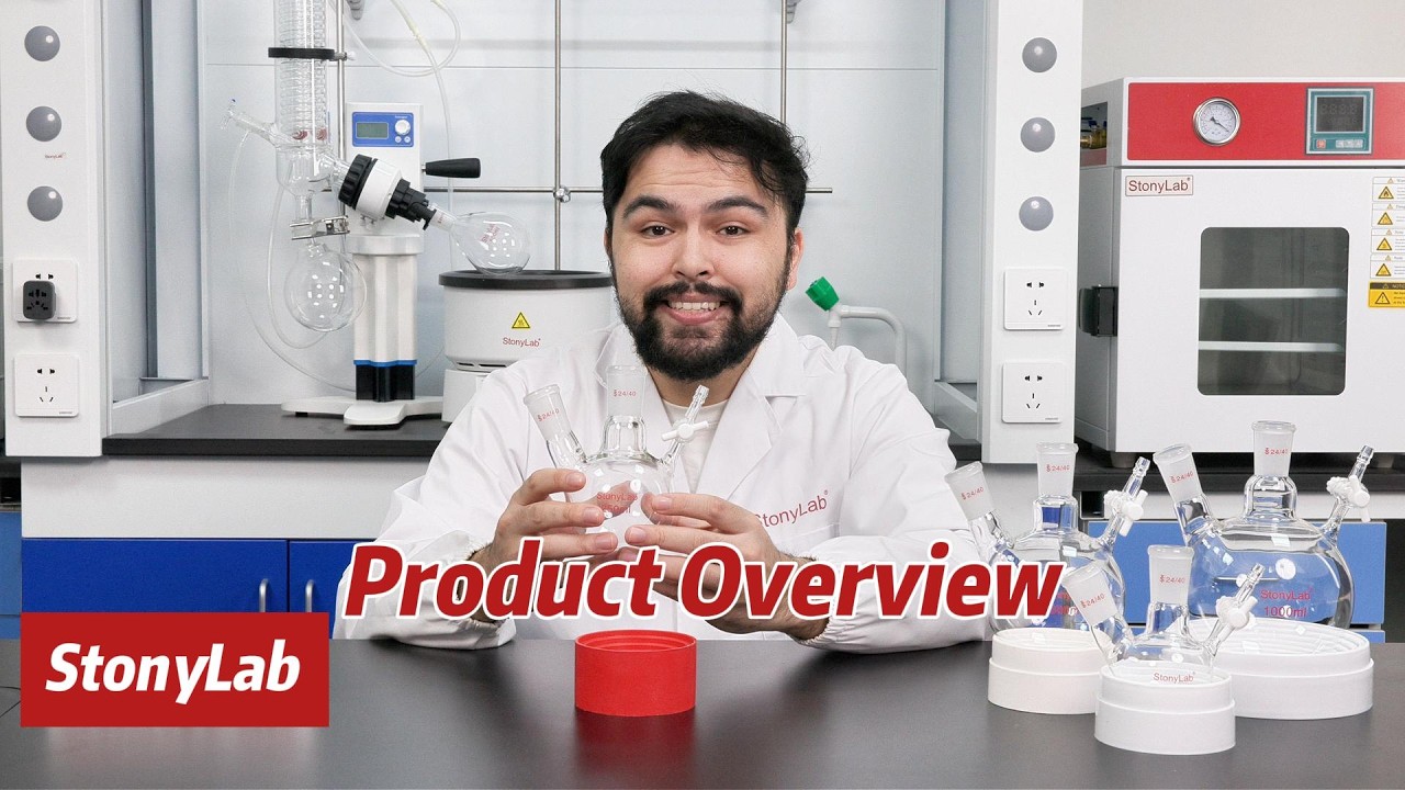 StonyLab 2-Neck Round Bottom Reaction Flask - Flexible Lab Synthesis ...