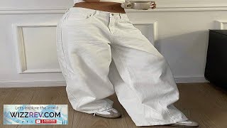 Livesso Solid Color Loose Harem Denim Pants For Women Long Style Review