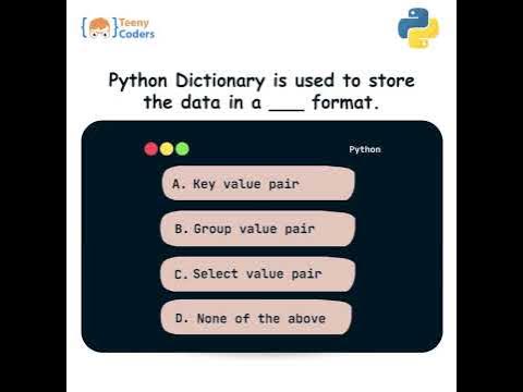 Python Dictionary Data Format | Python Quiz - YouTube