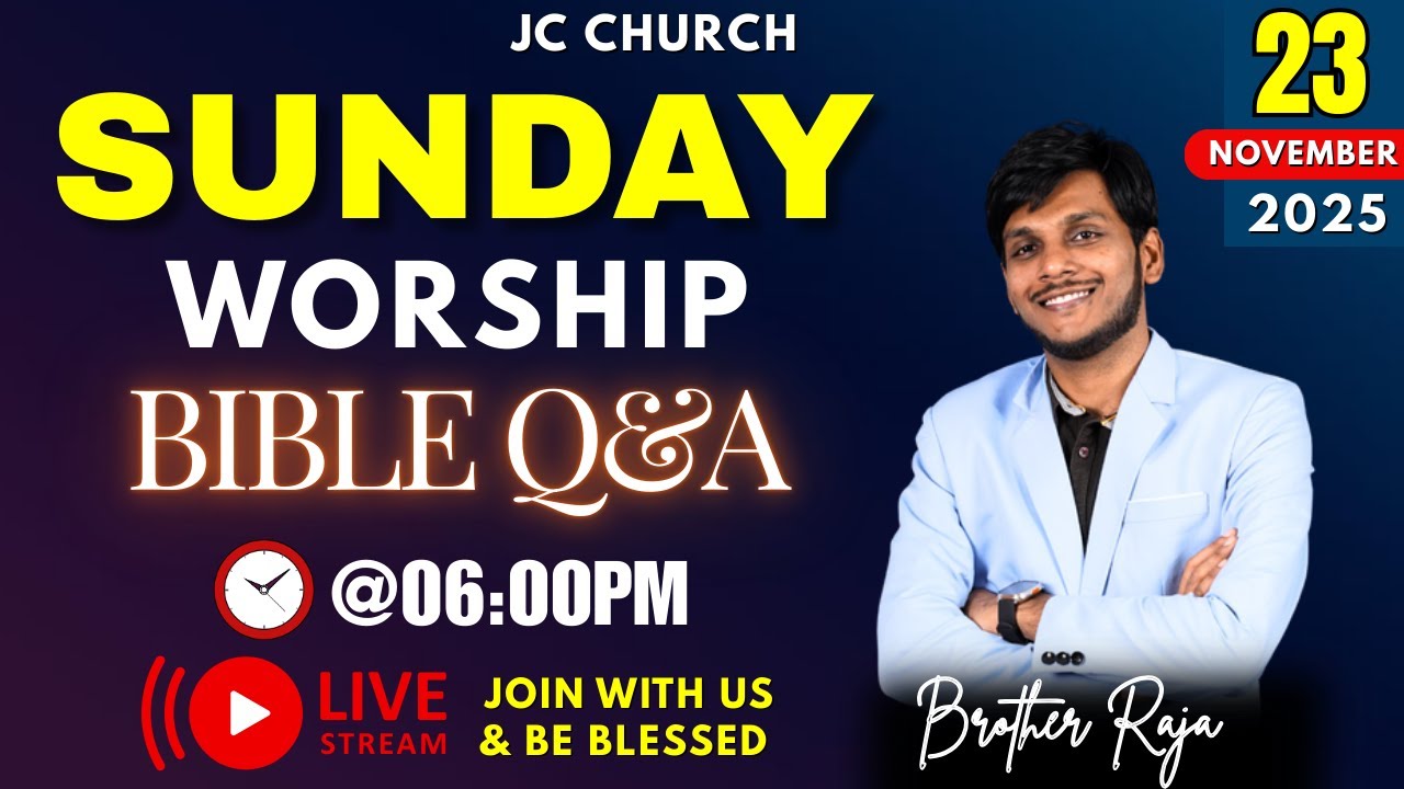 ఆదివారం ఆరాధన - Live Worship at JC Church Hyderabad