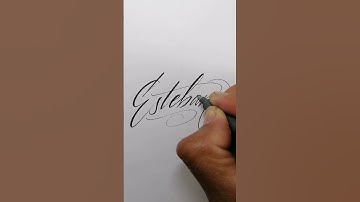 Lettering, escribiendo ESTEBAN, #shorts #lettering #caligrafia #calm