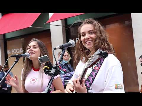 CROWDED STREET STOPS TO LISTEN | Senorita - Shawn Mendes & Camila Cabello | Allie Sherlock Cover