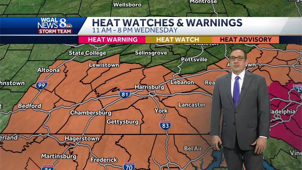 Impact: Intense Heat, Few Strong Storms Wednesday - YouTube