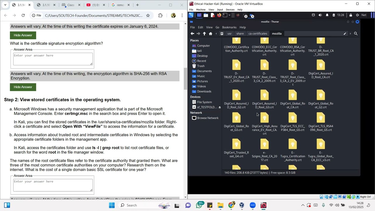 Ethical Hacker Lab - Finding Information from SSL Certificates 3.1.14