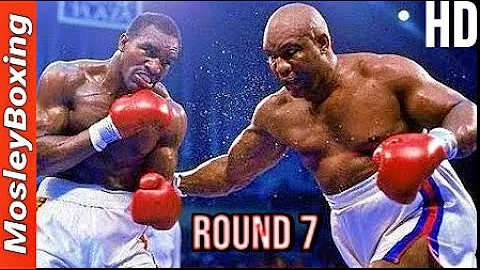 Evander Holyfield vs George Foreman Round 7 #MosleyBoxing