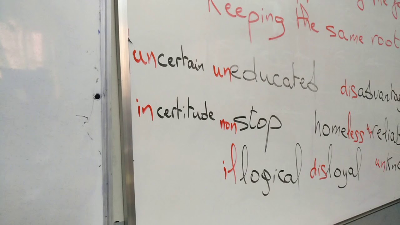 Give The Opposite Of Words Keeping The Same Root YouTube