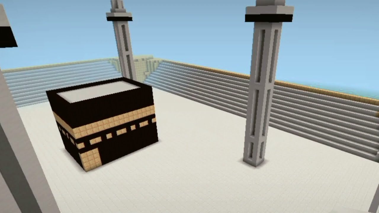 بناء مكة المكرمة حجم مصغر لكعبة المشرفة ماين كرافت #الكعبة_المشرفه #مكة