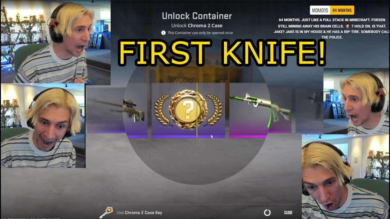 xQc First Knife in CSGO 2 - YouTube
