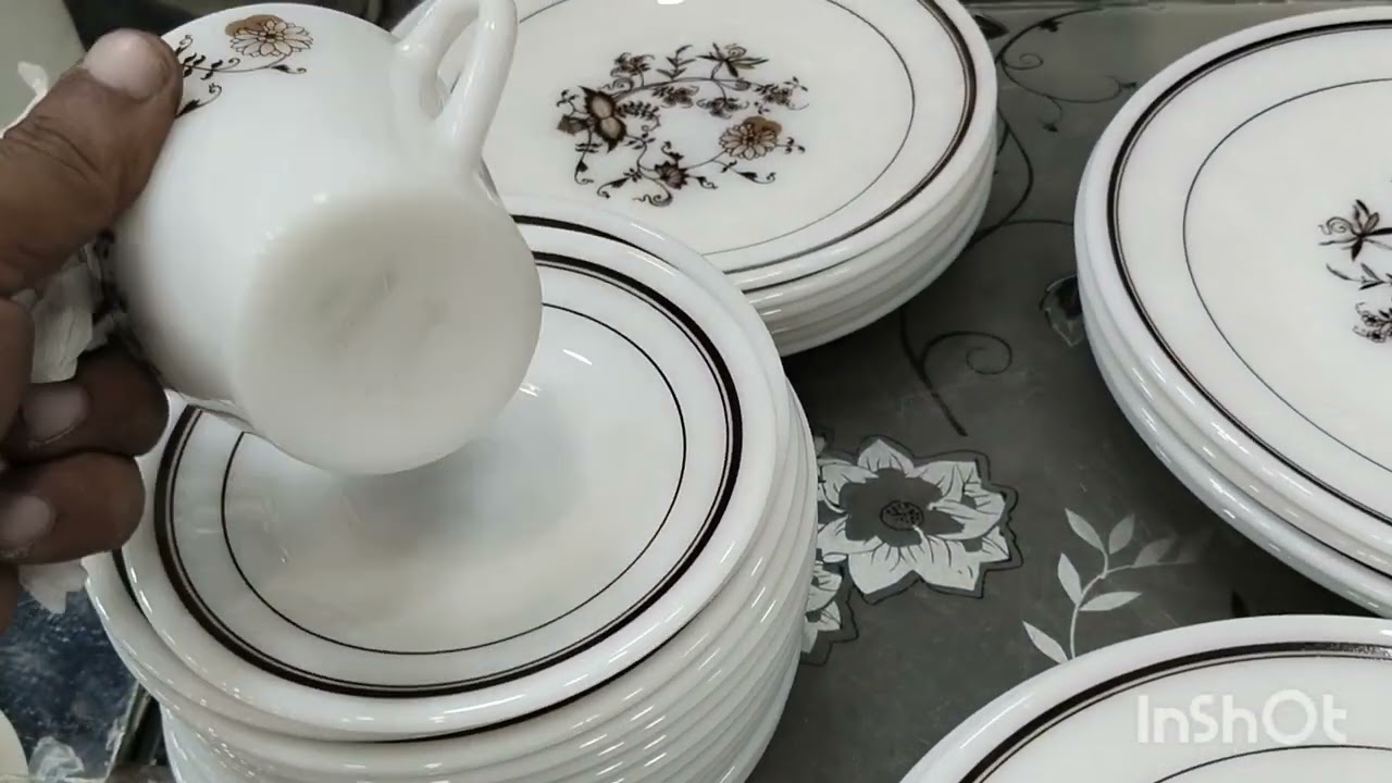 Latest design imported luxury wedding crockery! kitchen crockery bridal crockery dinner set tea set 