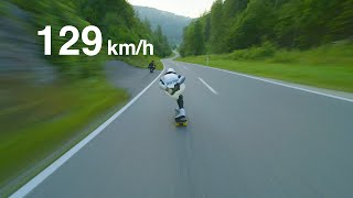 129 km/h - My fastest downhill skateboard run ever