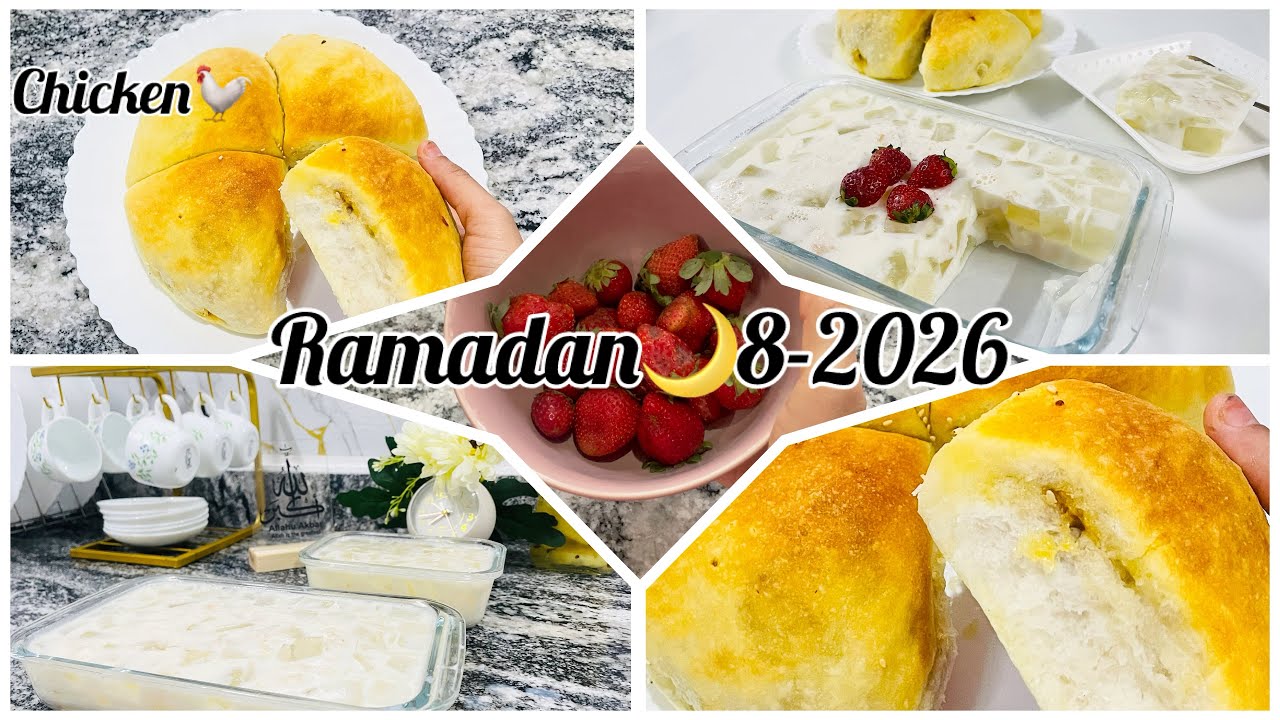 ರಮದಾನ್🌙ಡೇ8-2026/Ramadansnacks/chickenbun/pudding/easyrecipes/cookskitchen #iftar #ramadan #snacks 
