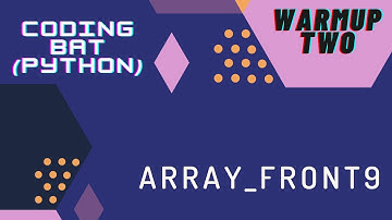 Array_front9 - Coding Bat | Tamil Community