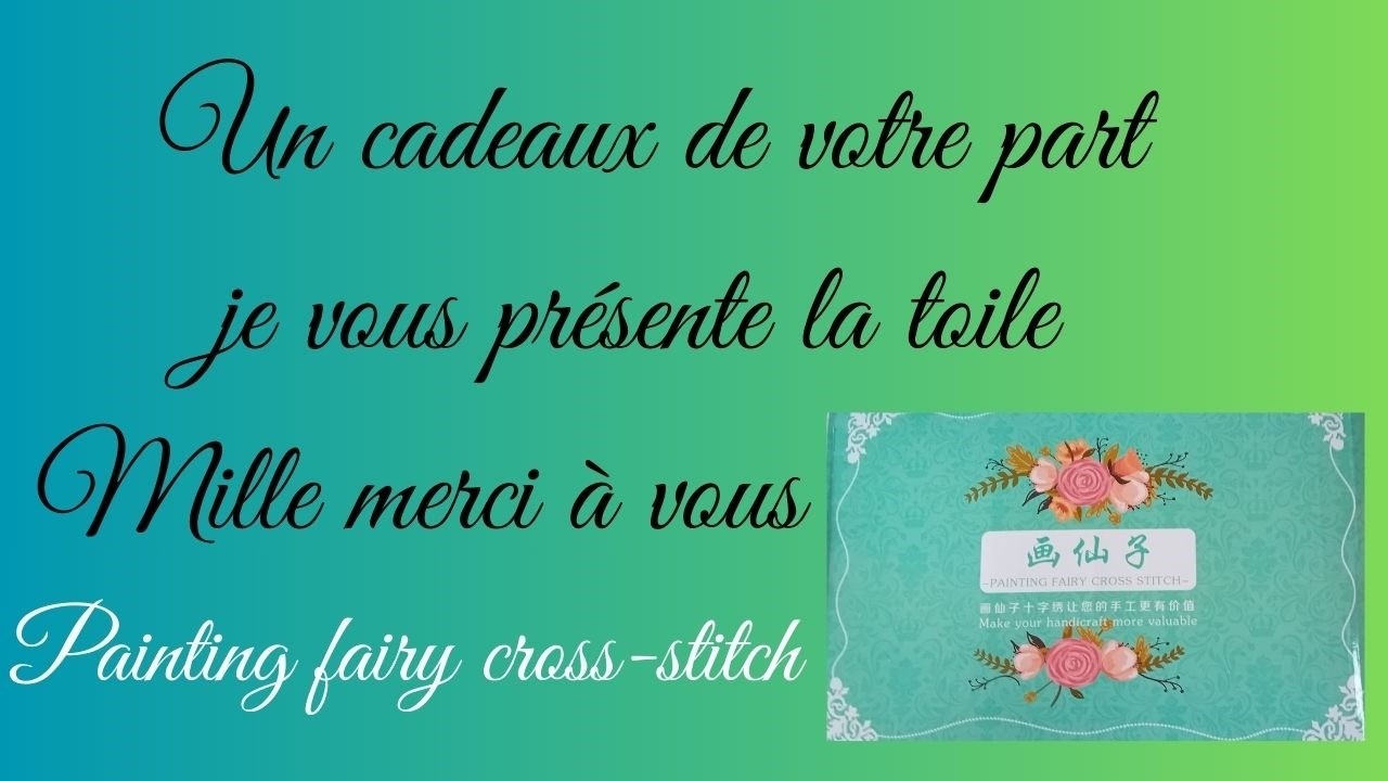 Présentation d une toile #pointdecroix  #paintingfairycrossstitch .Achat de votre part . Merci à vs