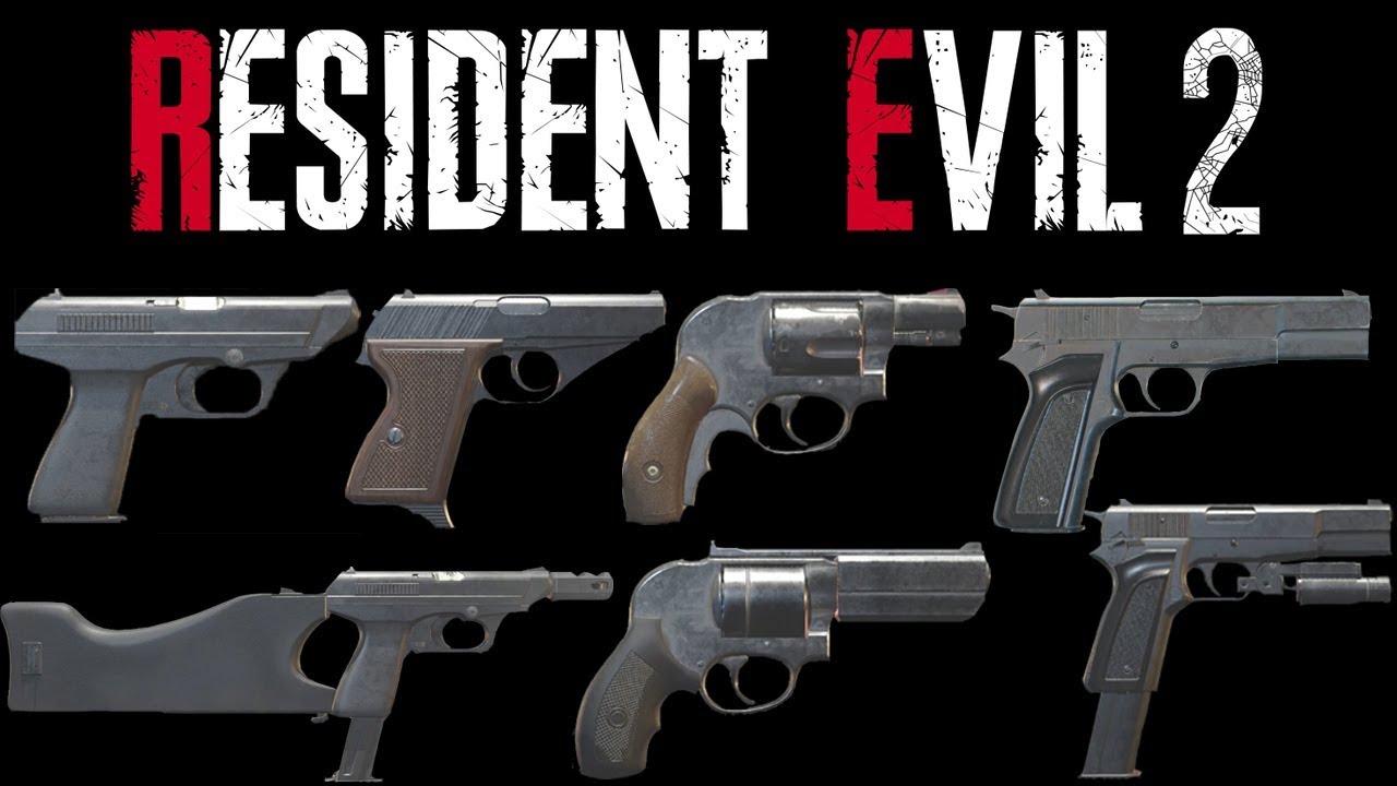 Оружие резидент ивел 2. Resident Evil 2 Remake Weapons. Резидент ивел 2 оружие. Re4 Remake оружие. Resident Evil Remake 2 all Weapon.