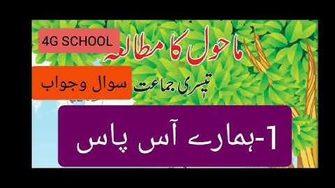 Hamare aas pass question answers std 3rd evs 1 chapter 1 urdu medium mahol ka mutala