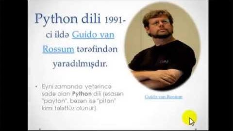 Python proq-ma dili haqqında məlumatlar və yüklənməsi.Dərs1