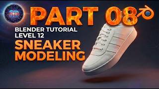 Blender Sneaker Ad Bake Texture| Level 12 Part 08 – عمل ماتريال كعب الكوتشي