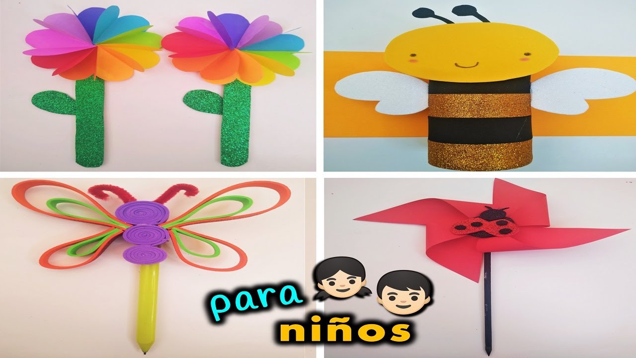 Super colección de manualidades para niños y niñas especial primavera para  hacer en clase o en casa – Imagenes Educativas